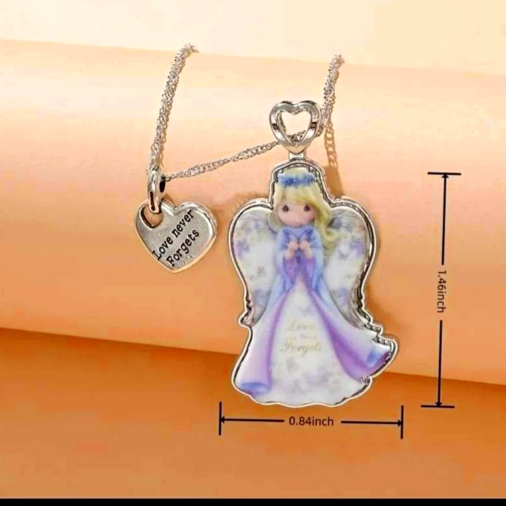 raquels bundle precious moments angel necklace, lol doll, and 6 lip balms.